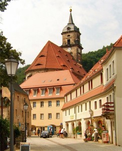 historisches Stadtbild von Königstein mit Marienkirche - ©die-infoseiten.de