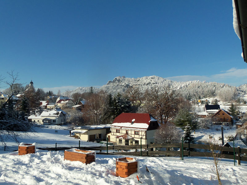 Papstdorf in der Wintersonne
